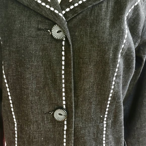 Susan Graver Charcoal Grey Jacket Size Small - Picture 12 of 14